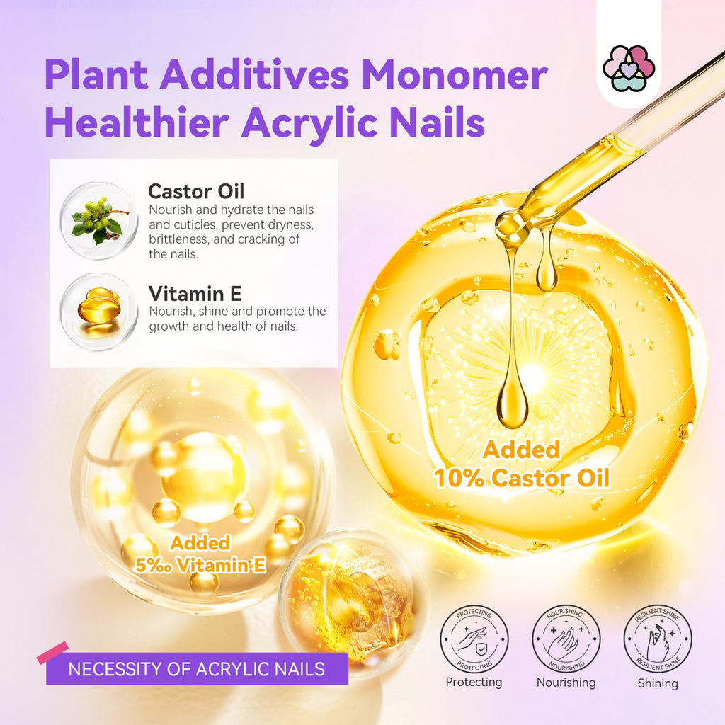 SAVILAND 8oz EMA Liquid Monomer - Odorless, Pure Acrylic for Nail Techs
