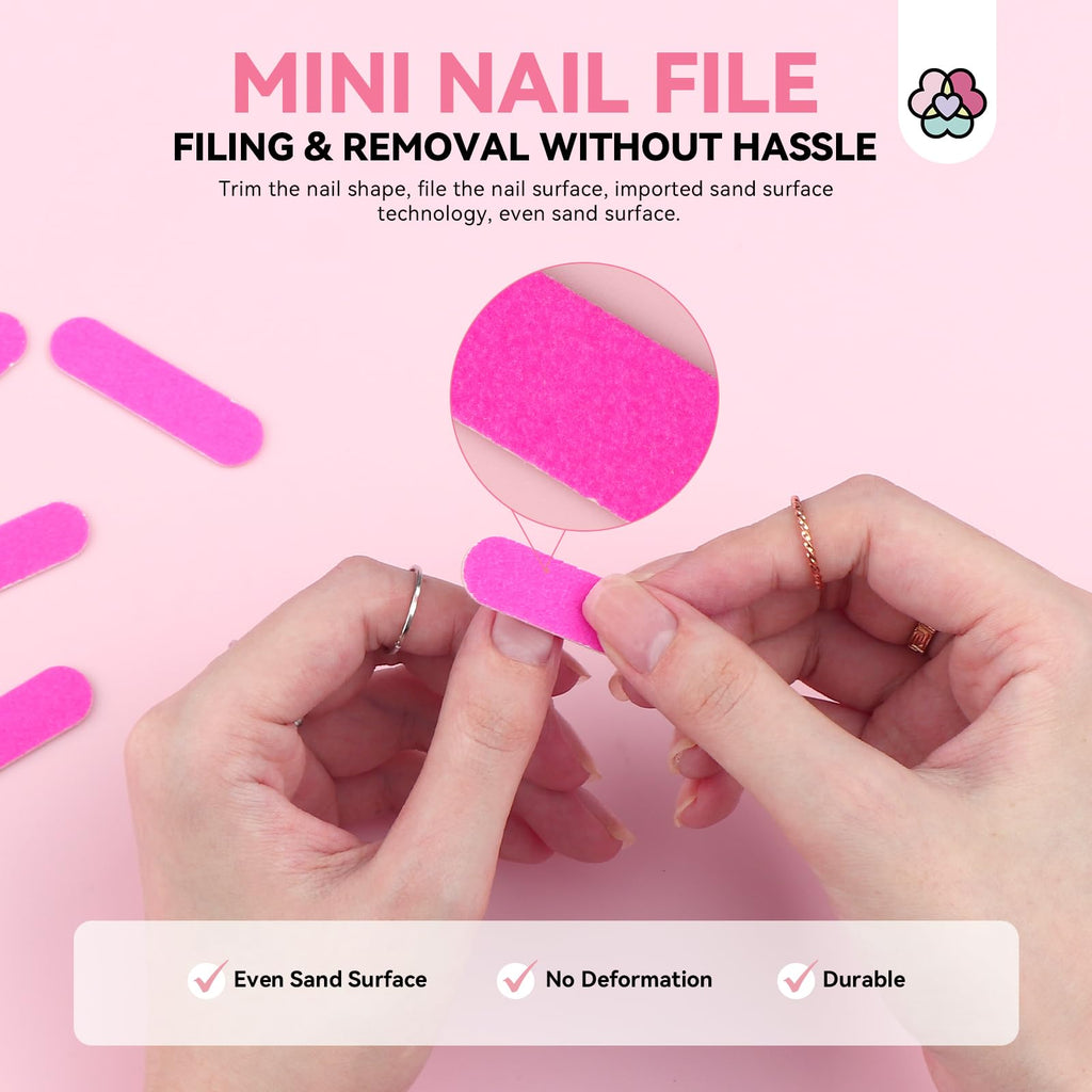SAVILAND 20PCS Press On Nail Tool Kit — Nail Prep Kit with Glue, Tabs, Files, Sticks | Portable Salon Essentials