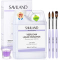 SAVILAND Advanced Monomer Acrylic Nail Liquid Kit – Pure EMA 500 ml, Low Odor, 3 Brushes + Dappen Dish