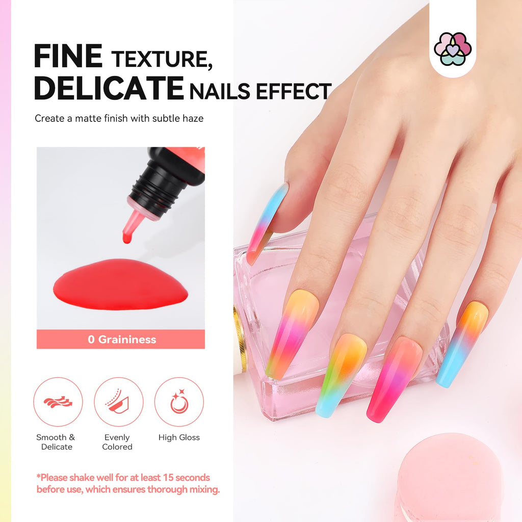 SAVILAND Airbrush Gel Nail Polish – 36 Colors, No Dilution, High Pigment for Nail Art
