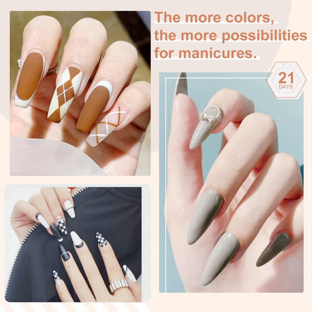 SAVILAND 33Pcs Gel Nail Polish Set – Soak-Off UV/LED with Base & Top Gels