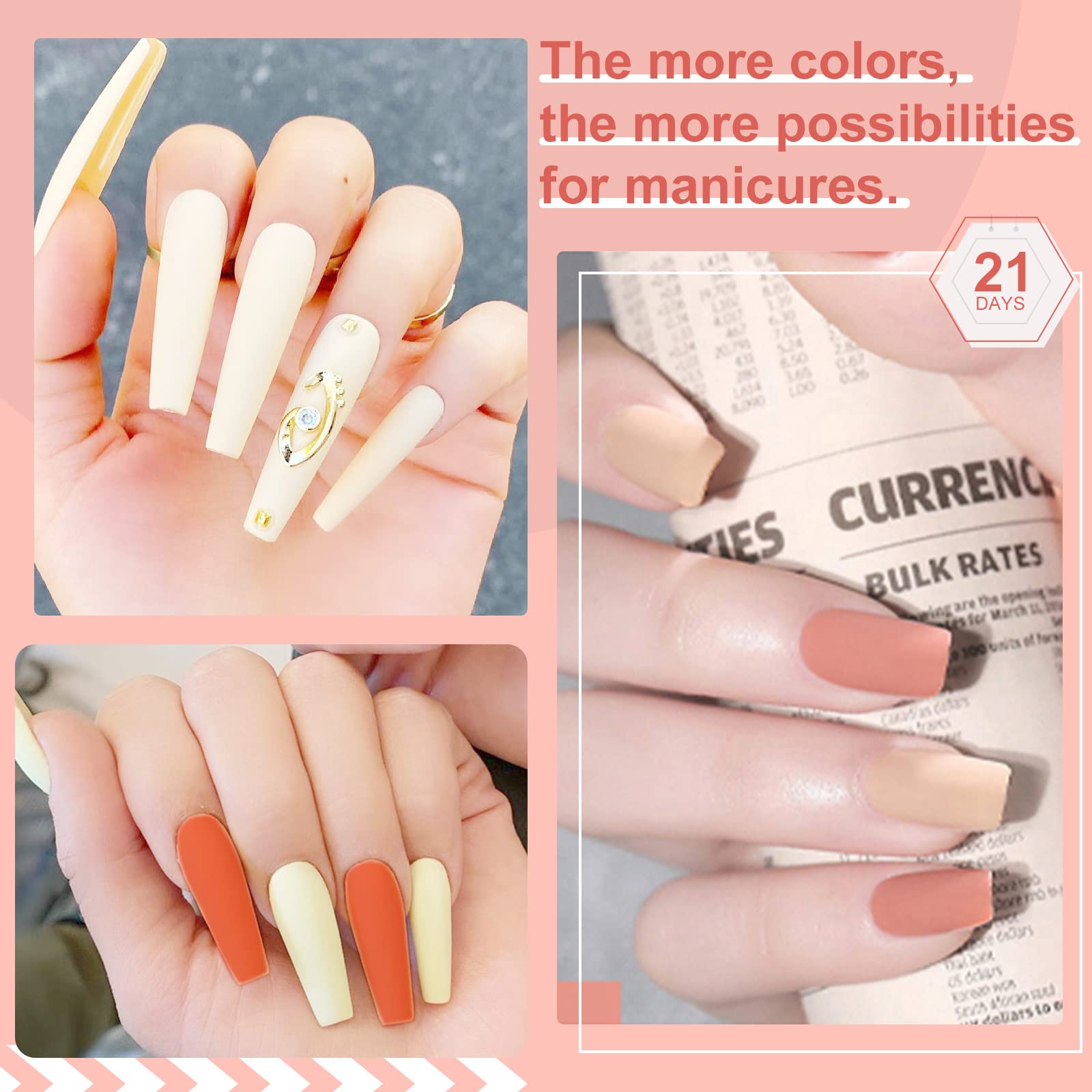 SAVILAND Gel Nail Polish Kit – 30 Pastel Colors + Base & Glossy Matte Top Gels