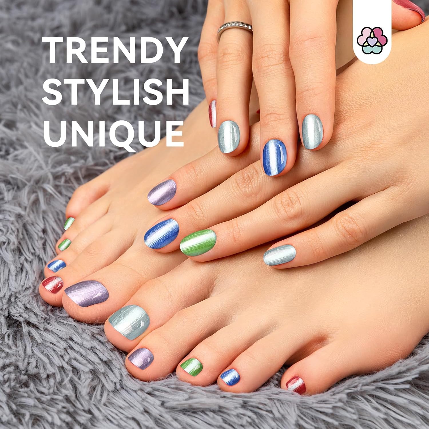 SAVILAND Metallic Nail Polish Set – Chrome, 12+2 Colors with Base & Top Coat