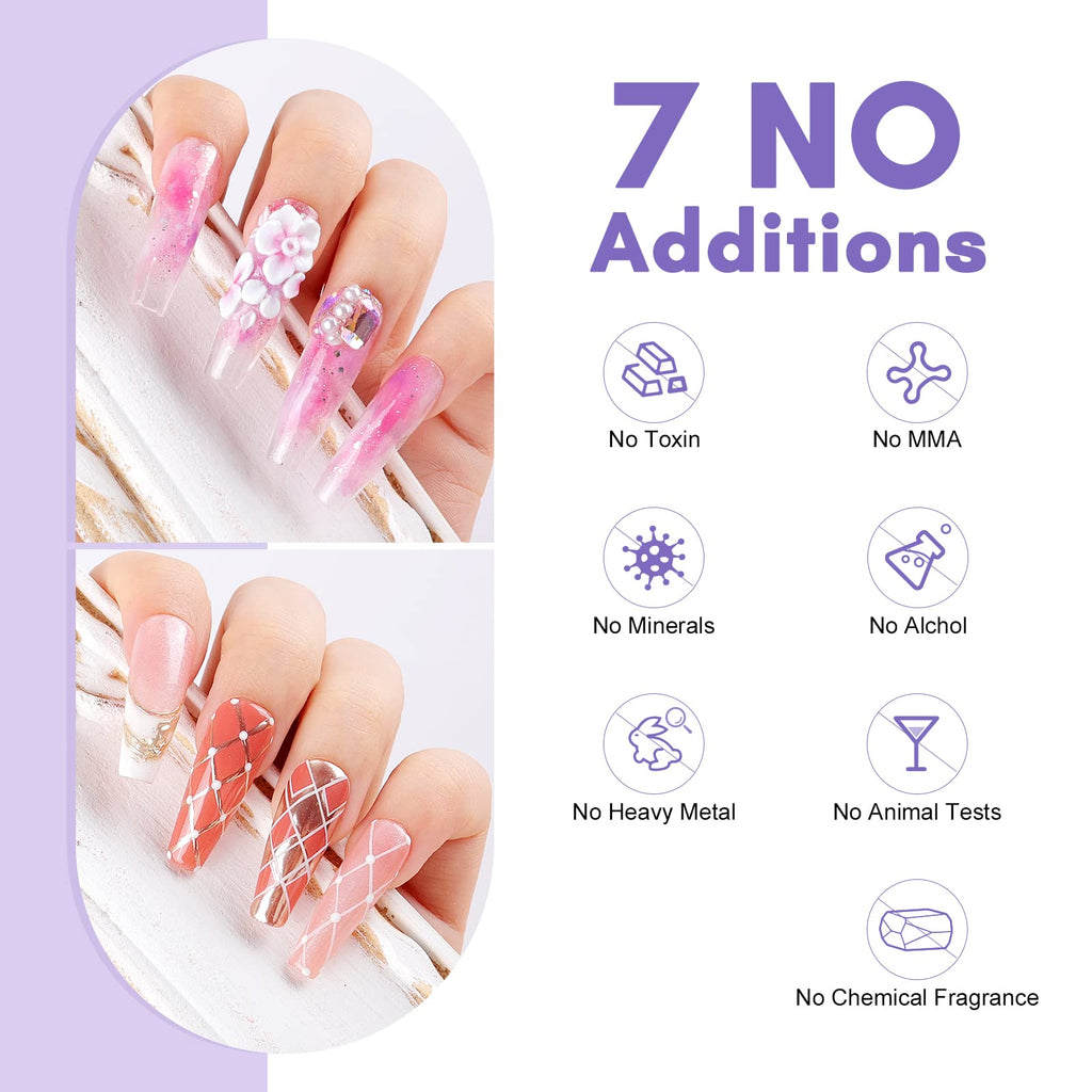 SAVILAND Acrylic Nail Kit with Drill – 15g White Pink Clear Powders + 60ml Monomer + 100 Nail Forms & Tools