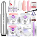 SAVILAND Builder Nail Gel Set with Nail Drill – 3 Gels + Mini Lamp