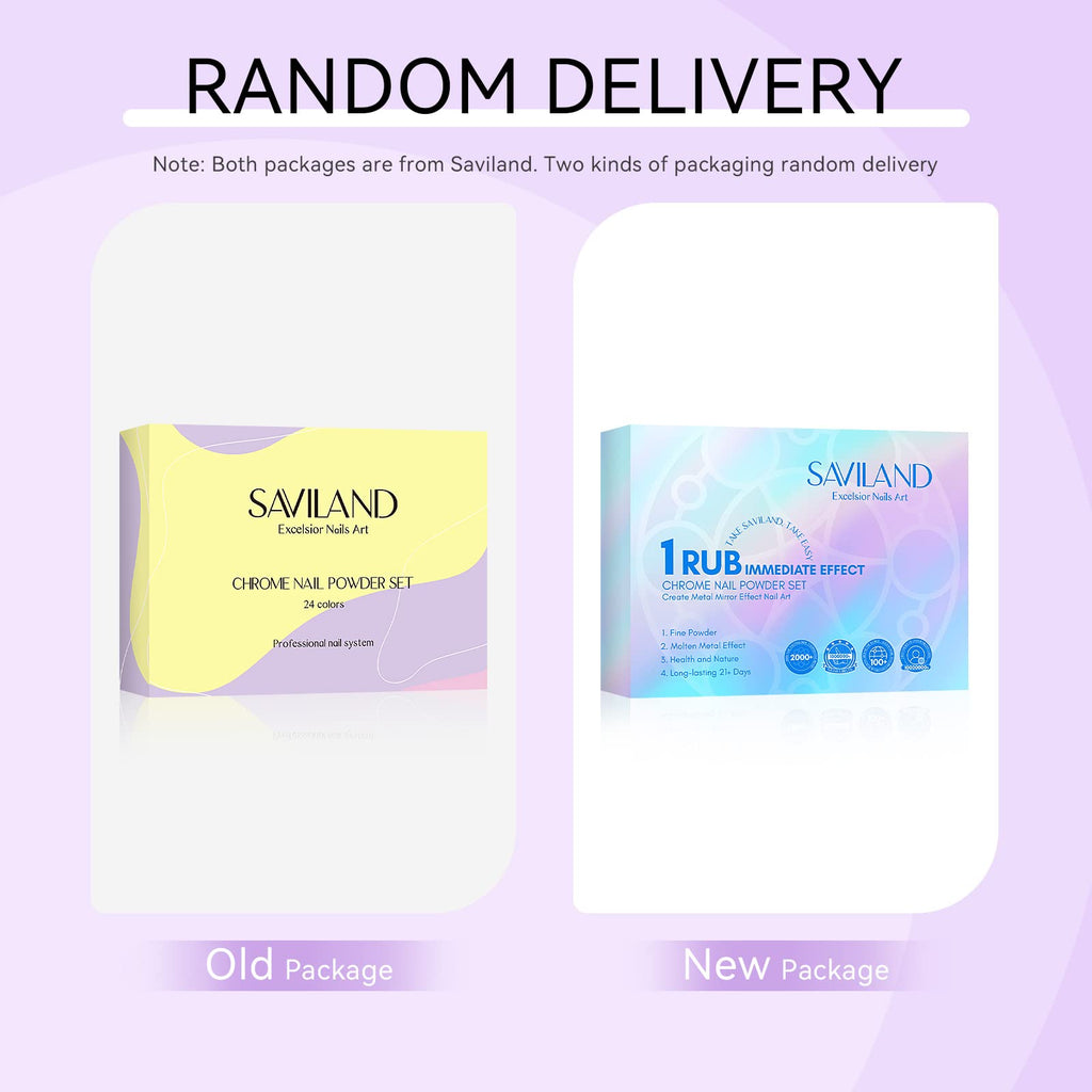 SAVILAND Chrome Nail Powder Set: 24 Metallic Colors for Gel, Acrylic & Nail Art