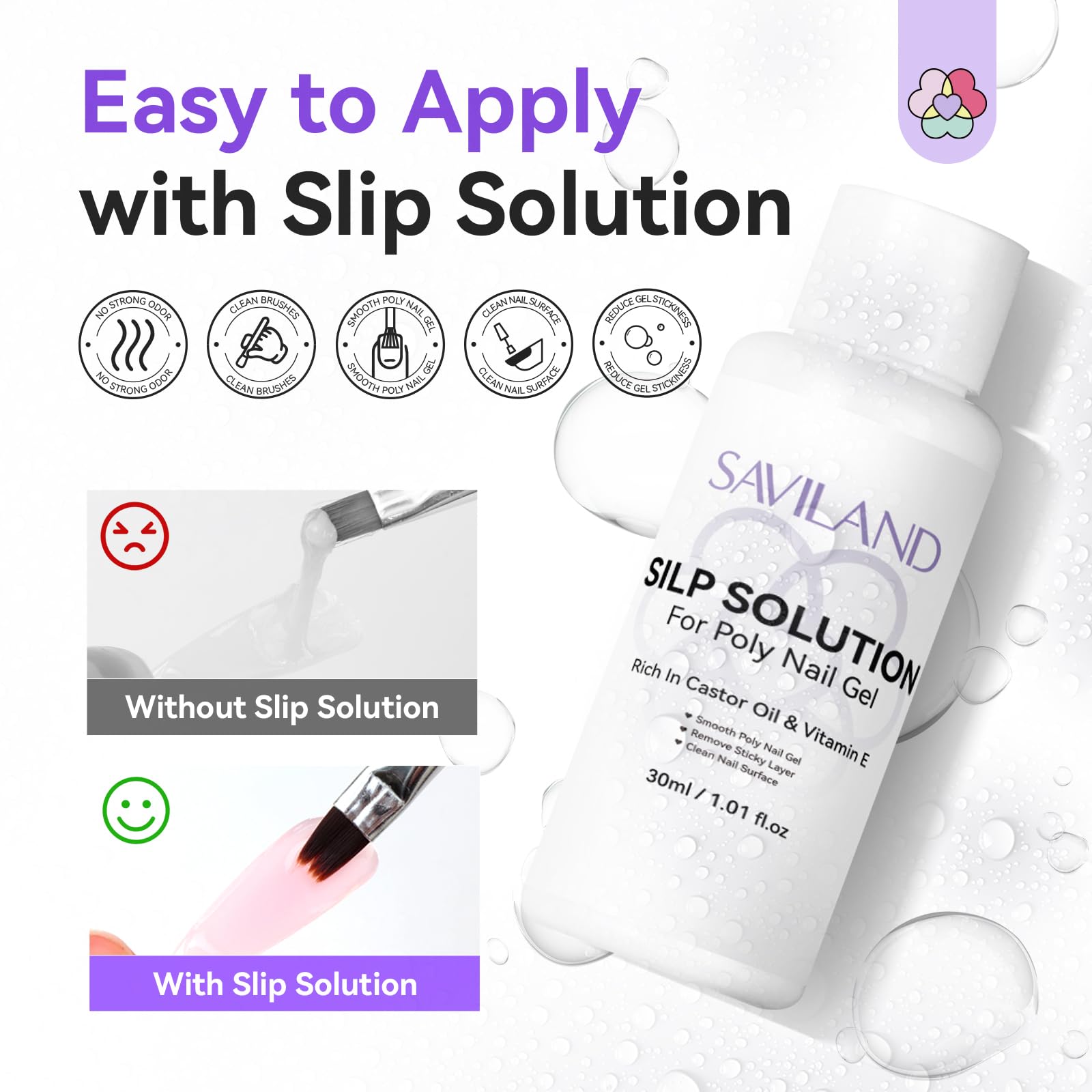 SAVILAND Hema-Free Poly Gel Nail Kit Starter – 4 Colors, UV Lamp, Quick Dry