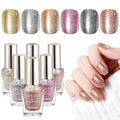 SAVILAND Color Artistry Glitter Nail Polish Set – 6 Holographic Diamond Shine Shades (Quick-Dry, Non-Gel)