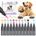 SAVILAND Dog Nail Polish Pens – 12-Color Quick-Dry Pet Nail Art Set