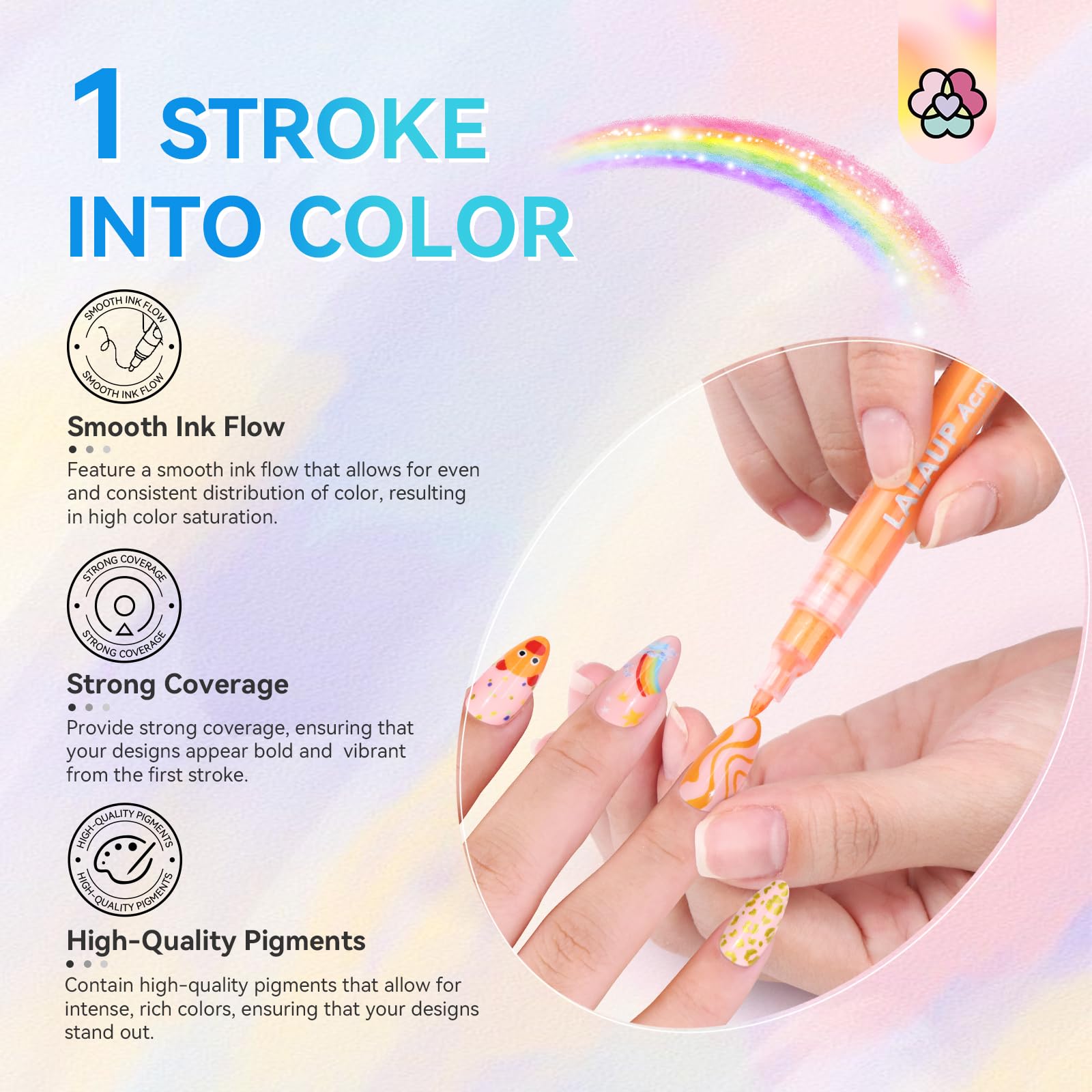 SAVILAND 12 Colors Nail Art Pens Set – Fine-Tip Acrylic Paint Pens for DIY Nail Design