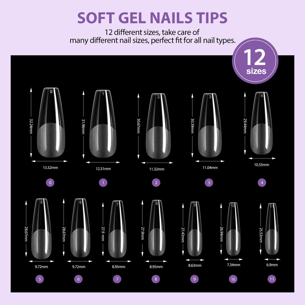 SAVILAND Gel Nail Kit for Beginners – All-in-One At-Home Nail Extension with 4-in-1 Glue Gel, 500 Tips, Mini Lamp