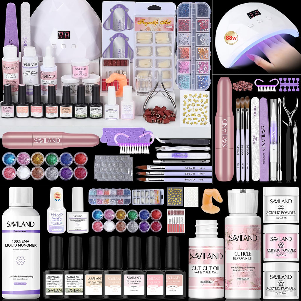 SAVILAND Essentials Acrylic Nail Kit for Beginners | All-in-1 Set