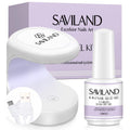 SAVILAND Gel Nail Glue with Lamp Duo – 15ml Glue + UV/LED Nail Lamp for DIY Extensions