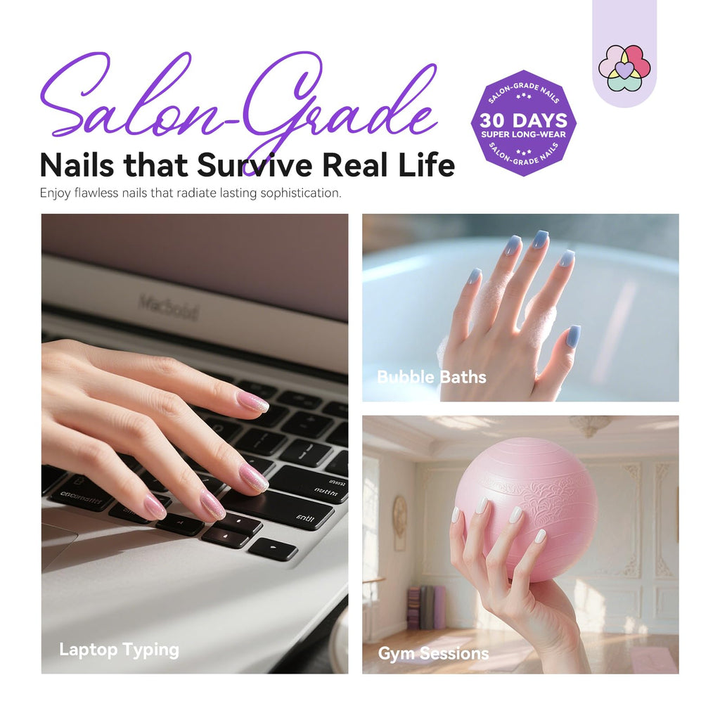 SAVILAND Gel Nail Kit — 500 XS Extra Short Tips, Drill Kit & Mini Lamp for DIY At-Home Nails