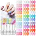 SAVILAND Gel Nail Polish Kit – 30 Pastel Colors + Base & Glossy Matte Top Gels