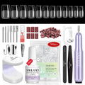 SAVILAND Gel Nail X Kit Short Square – 500 Tips, Mini Lamp, DIY Home Manicure
