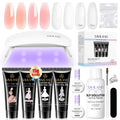 SAVILAND Hema-Free Poly Gel Nail Kit Starter – 4 Colors, UV Lamp, Quick Dry