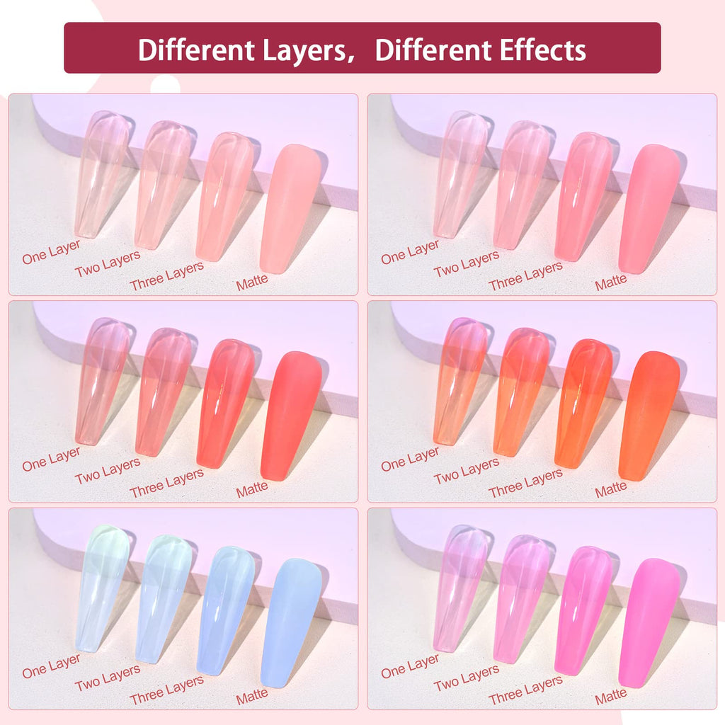 SAVILAND Jelly Gel Nail Polish Set – 30 Colors, 180 Finishes (Sheer, Matte, Glossy)