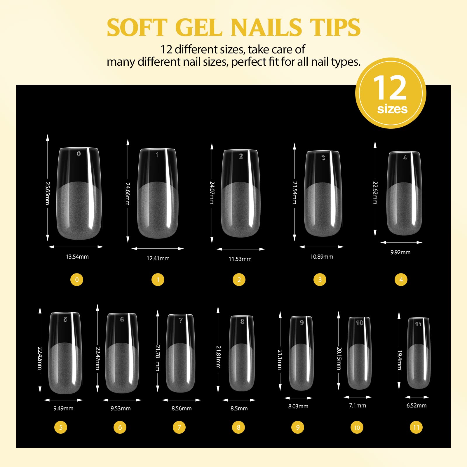 SAVILAND Gel Nail X Kit – 500 Square Tips, 4-in-1 Glue Gel, Mini Lamp & 20,000 RPM Drill