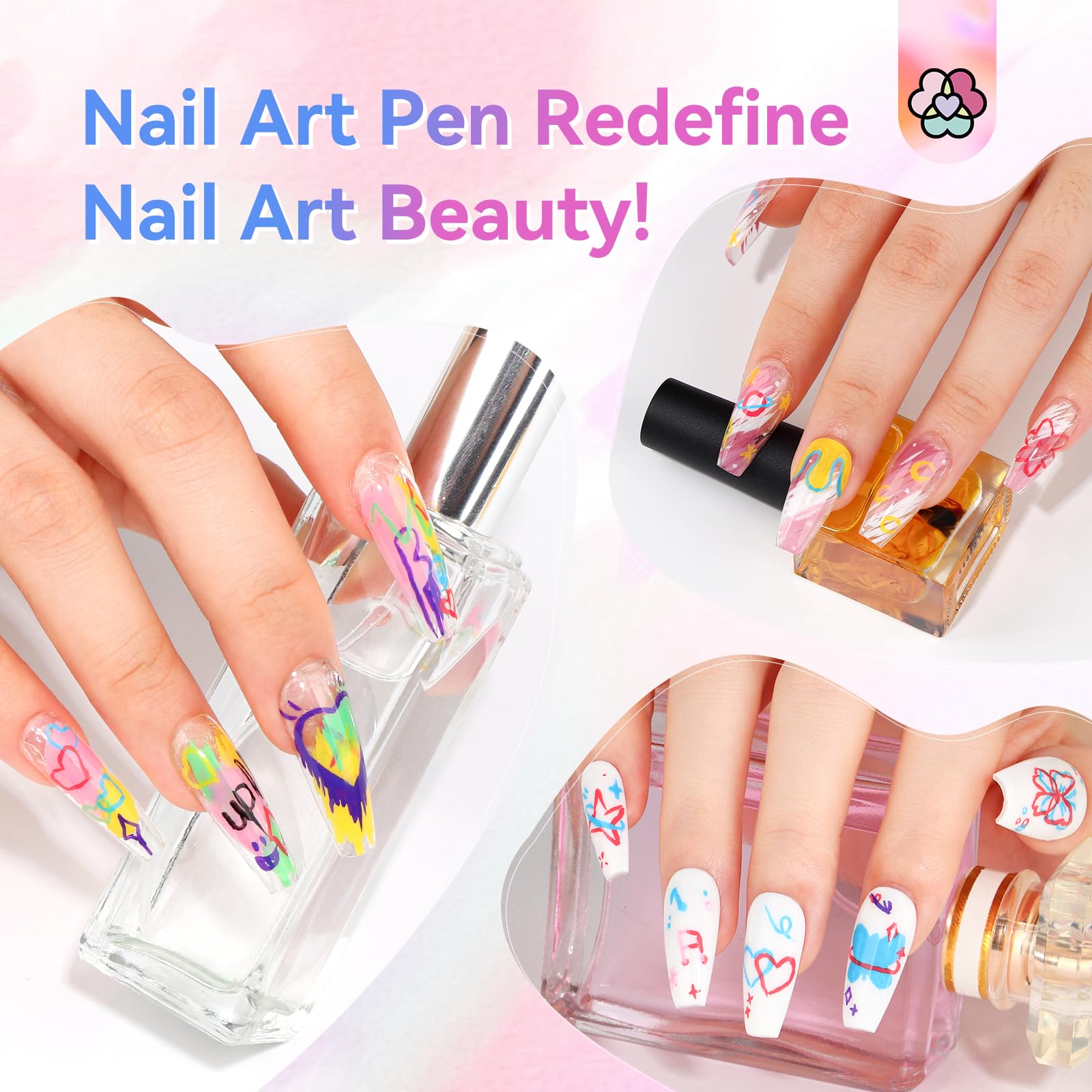 SAVILAND Nail Art Pens Set – 12 Quick-Dry Colors for DIY Nail Art