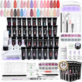 SAVILAND Poly Gel Nail Kit for Starter — 36 Colors, Slip Solution, Mini UV/LED Lamp | All-in-1 Kit