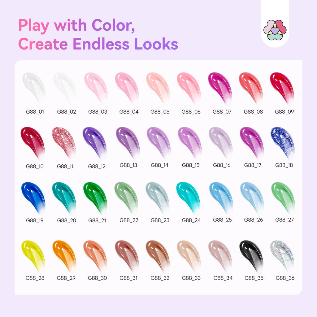 SAVILAND Poly Gel Nail Kit - 36 Colors, All-in-One Starter Set for Home Manicures