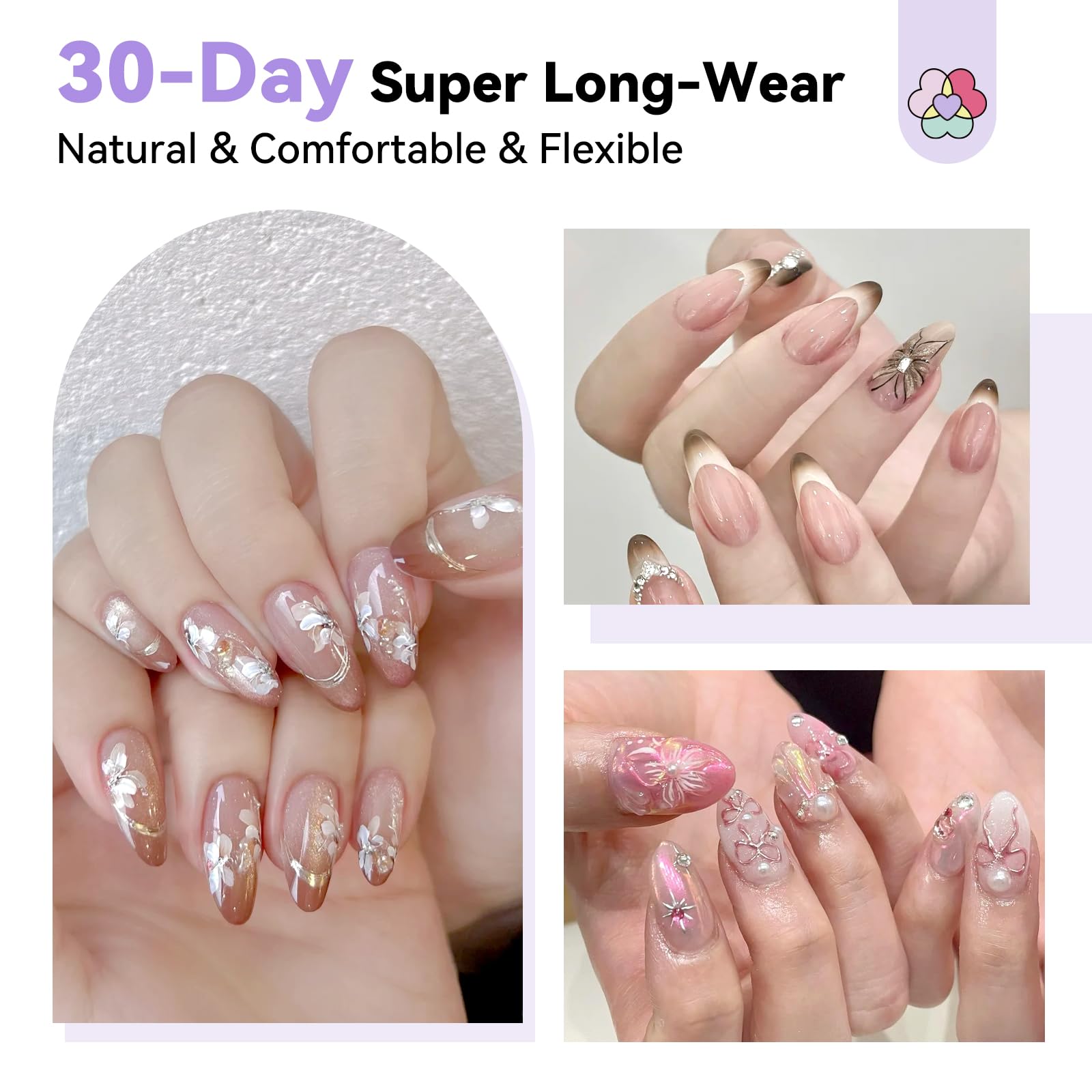 SAVILAND Pro Gel Nail Kit with Drill – Short Almond Tips, 12 Sizes, 500 PCS, Dual-Light Lamp