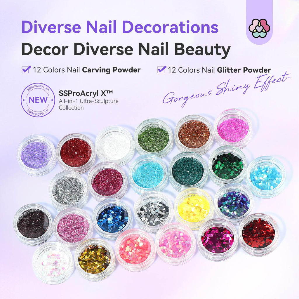 SAVILAND Pro Nail Kit: 30-Day Wear Acrylic System with Electric Drill & Monomer Liquid