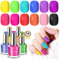 SAVILAND Quick-Dry Nail Polish Set – 12 Neon Green & Pastel Colors with Base & Top Coat