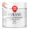 SAVILAND White Acrylic Nail Powder 150g – Large Capacity for DIY & Salon Use (No Lamp Needed)