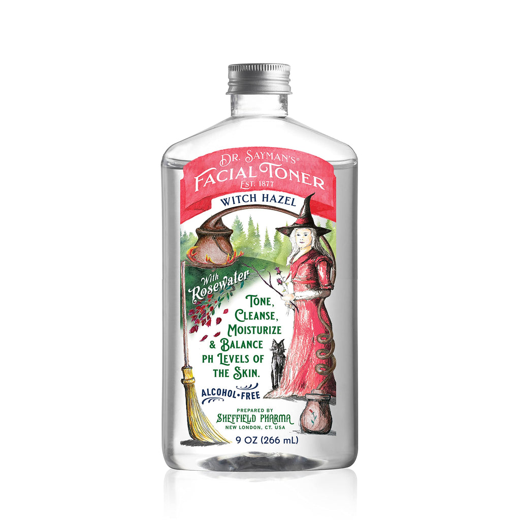 Dr. Saymans Alcohol-Free Facial Toner with Witch Hazel, Rosewater & Rice Protein — 9 oz | Sayman Salve