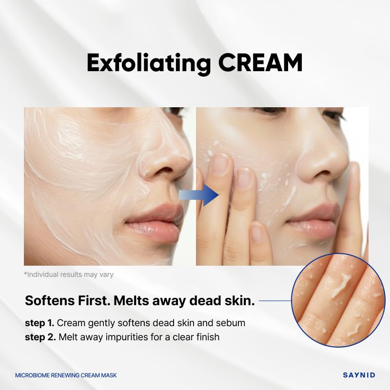 SAYNID Microbiome Renewing Cream Mask – Cream-to-Oil Wash-off Mask for Barrier-Friendly Glass Skin | 100ml