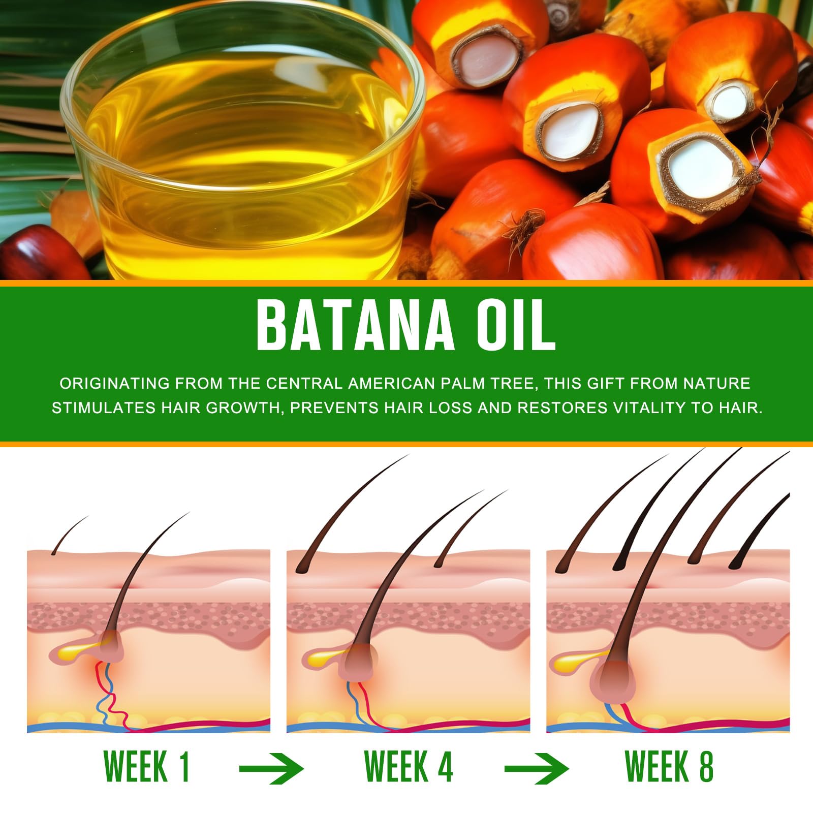 SBHEANGBA Batana Oil for Hair Growth – 60ml, 100% Pure Cold-Pressed Organic Batana Oil