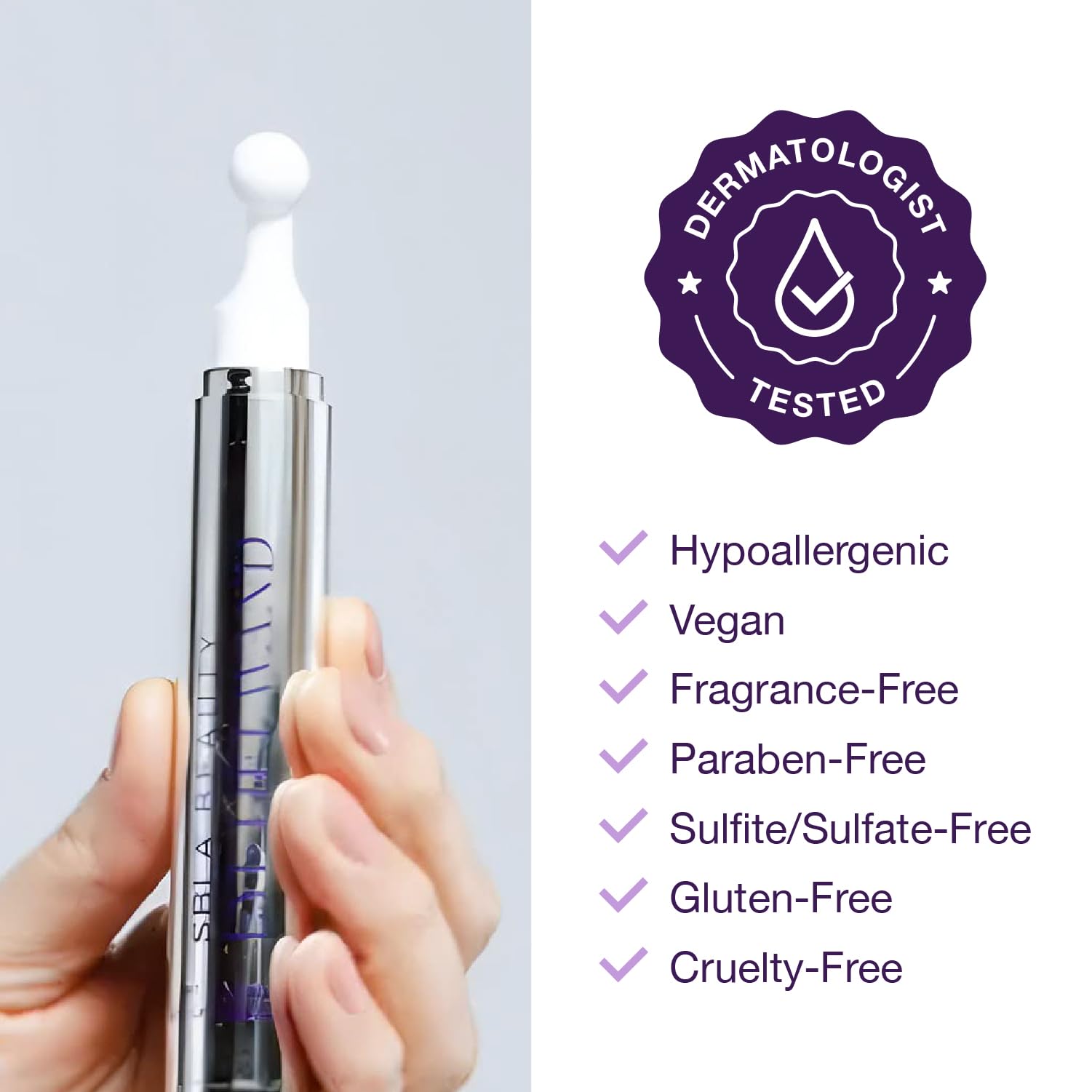 SBLA Eye Lift Wand – Anti-Aging Serum for Eyelids & Eye Area | SBLA66Peptide™, Caffeine, Hyaluronic Acid
