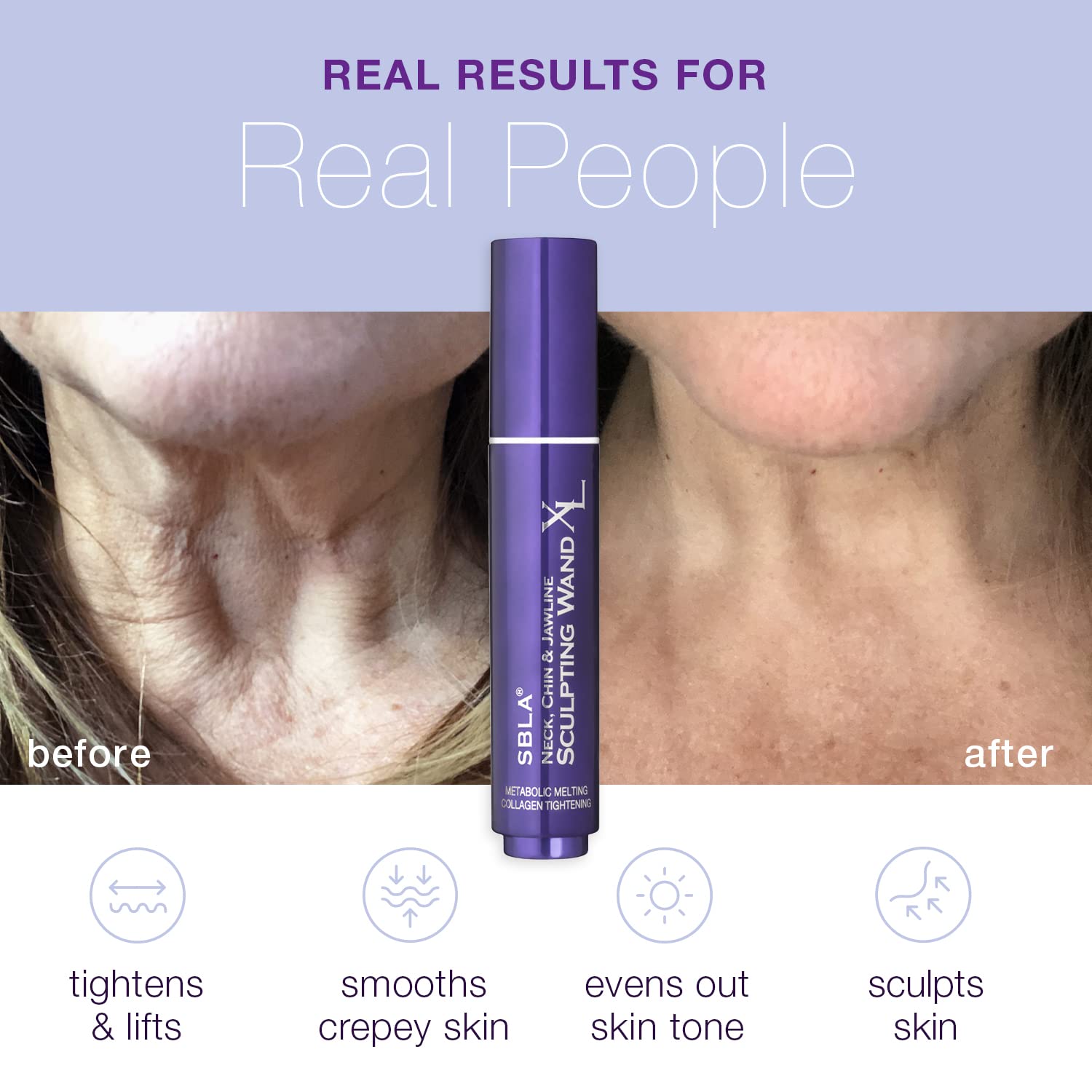 SBLA Neck, Chin & Jawline Sculpting Wand XL – Contour, Lift & Rejuvenate