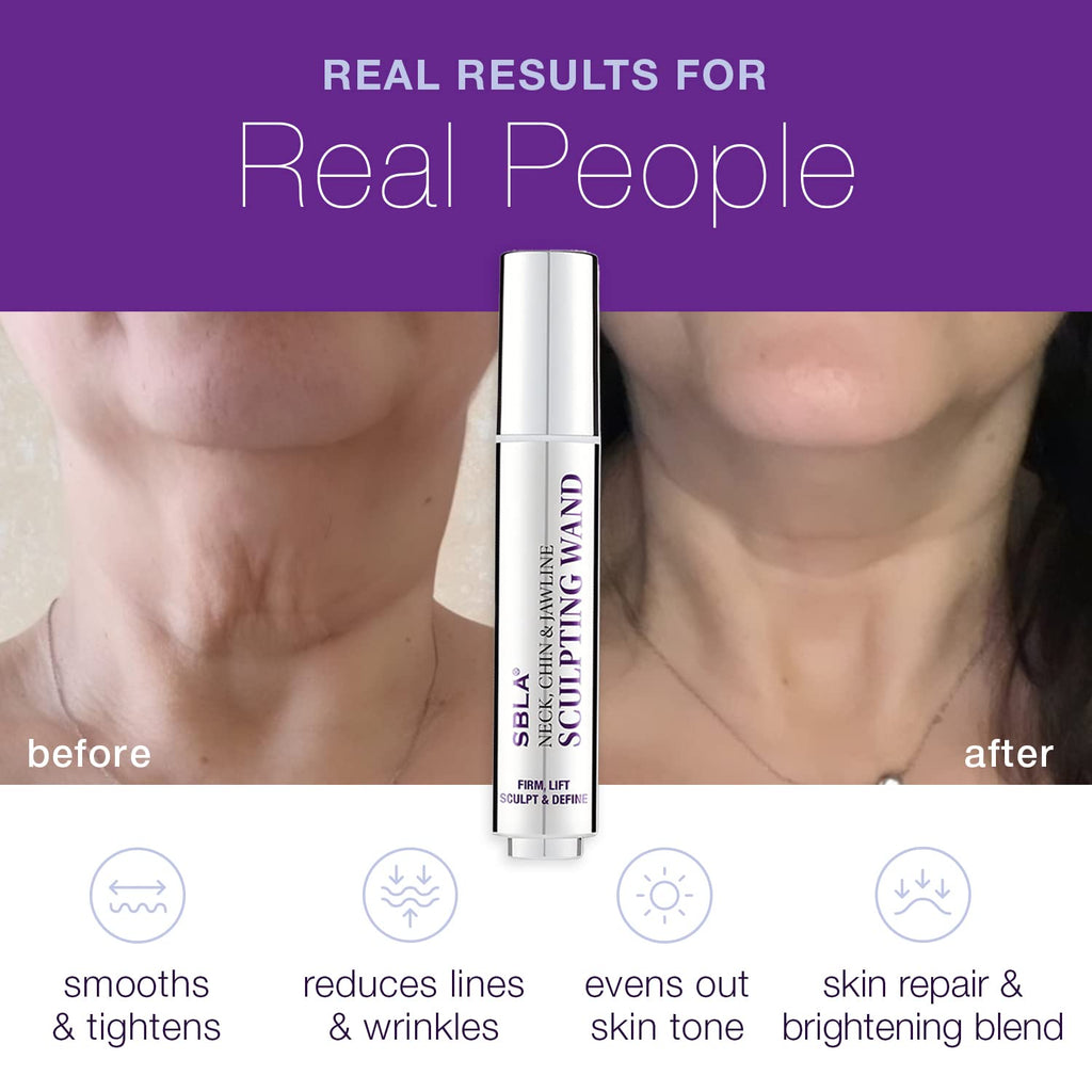SBLA Beauty Neck, Chin & Jawline Sculpting Wand – 0.7 Fl Oz / 20 mL | Lift, Firm & Define