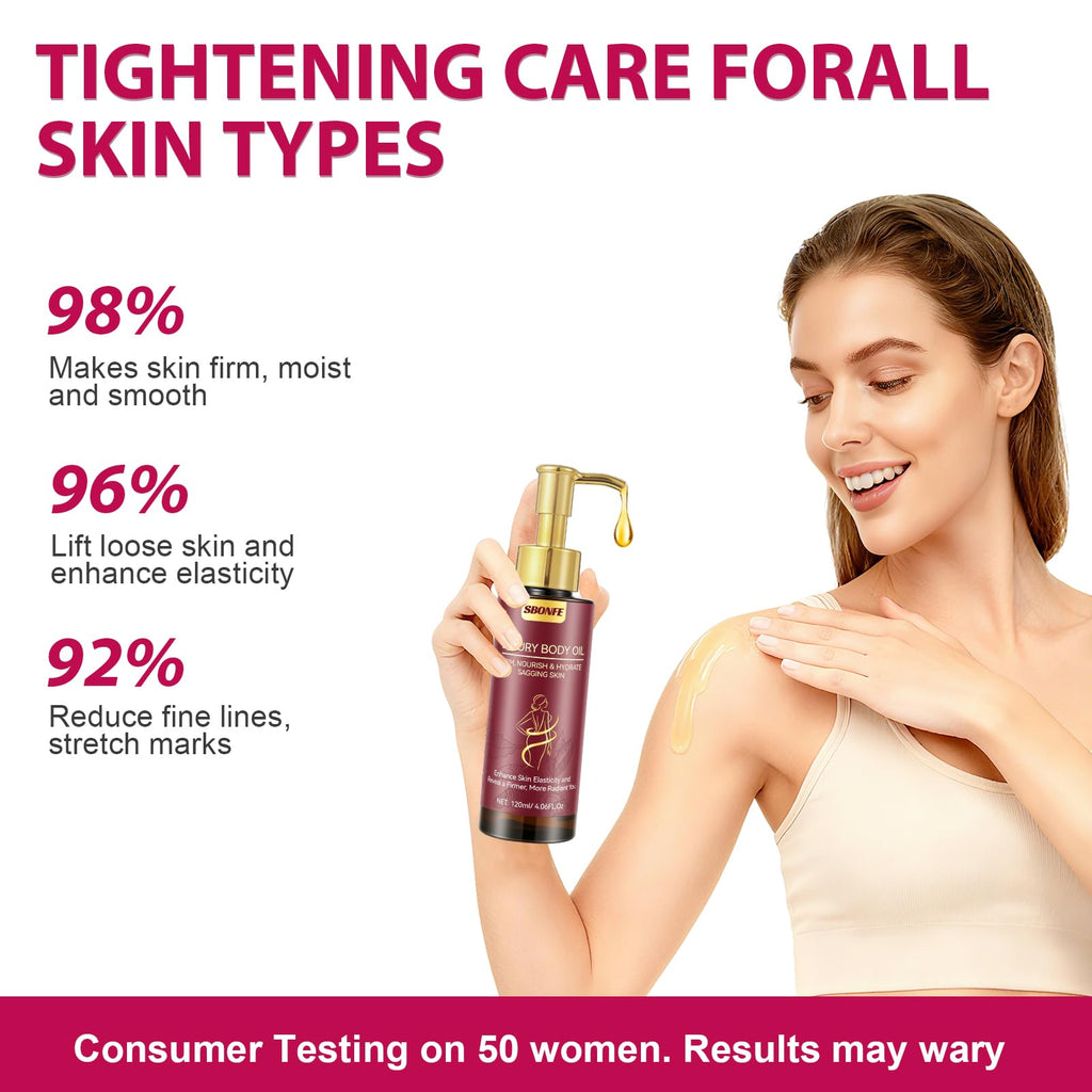 SBONFE Body Firming Oil – After Shower Hydration, Non-Greasy & Lightweight (Pack of 2, 4.06 oz)