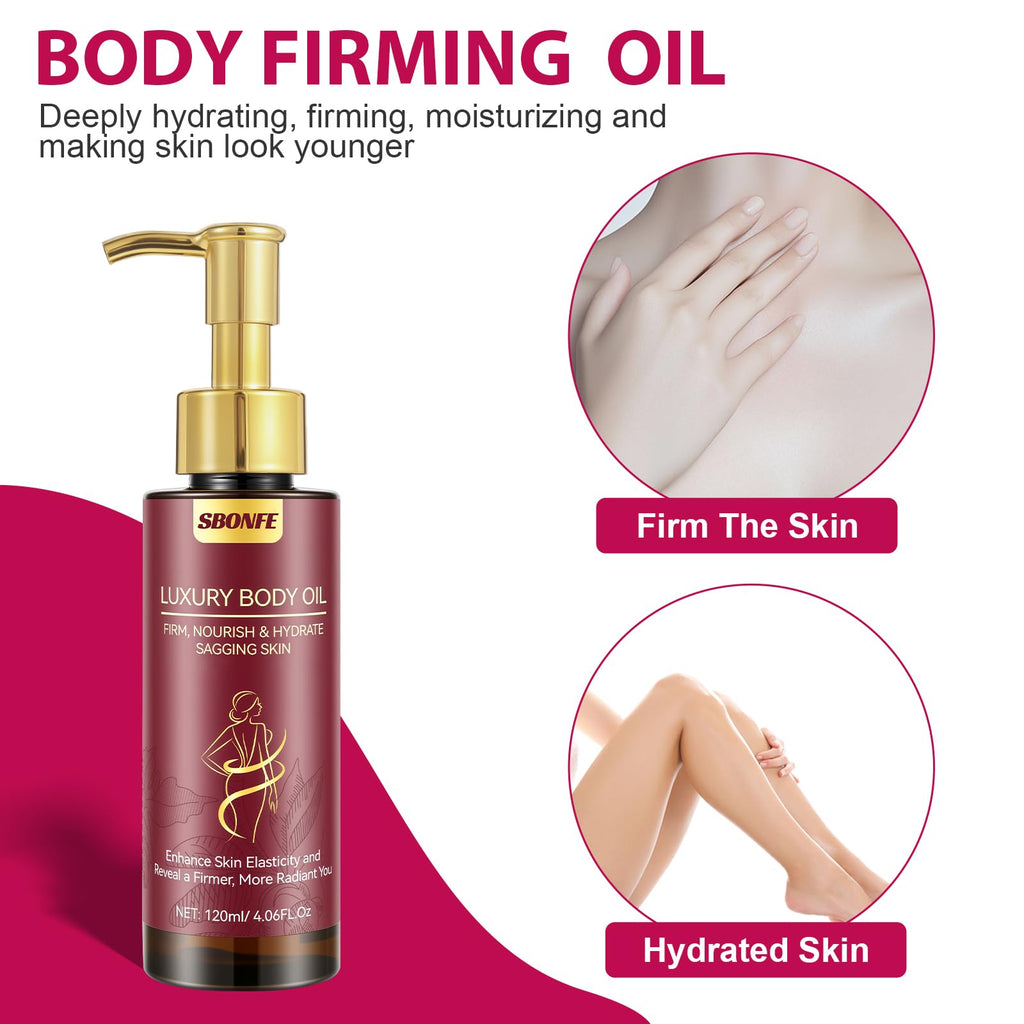 SBONFE Body Firming Oil – After Shower Hydration, Non-Greasy & Lightweight (Pack of 2, 4.06 oz)