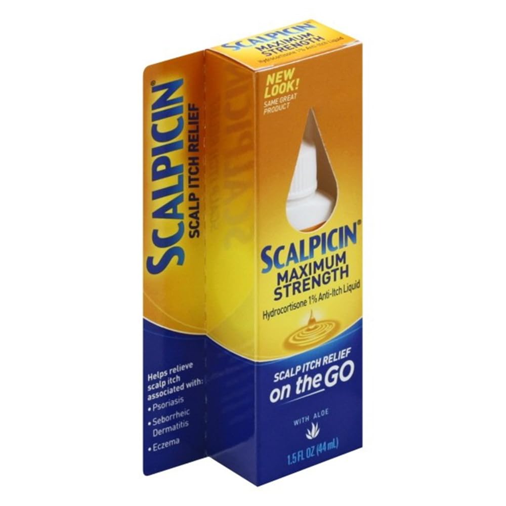 Scalpicin Scalp Itch Relief, 1% Hydrocortisone – Maximum Strength, 6-Pack