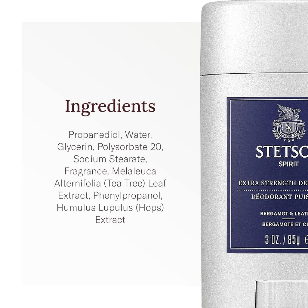 STETSON Extra Strength Gel Deodorant – Spirit Scent, 3 oz (3-Pack) | SCENT BEAUTY