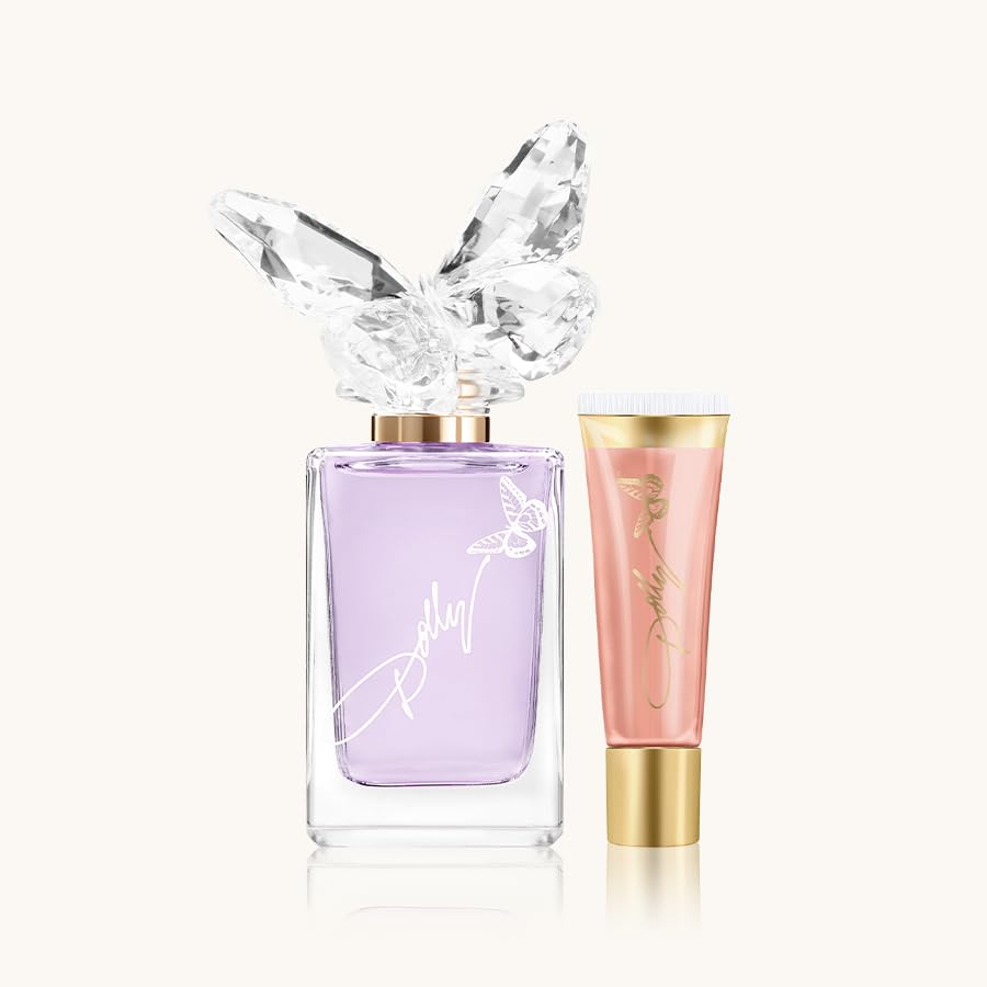 SCENT BEAUTY Dolly Parton Smoky Mountain EDT & Lip Gloss – Fruity Floral Woody Scent, 1.7 fl oz