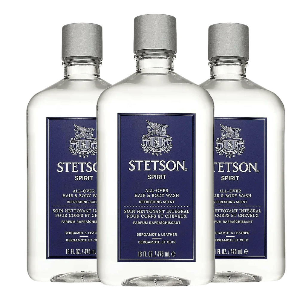 SCENT BEAUTY STETSON All Over Hair & Body Wash — Spirit, 16 oz, 3-Pack