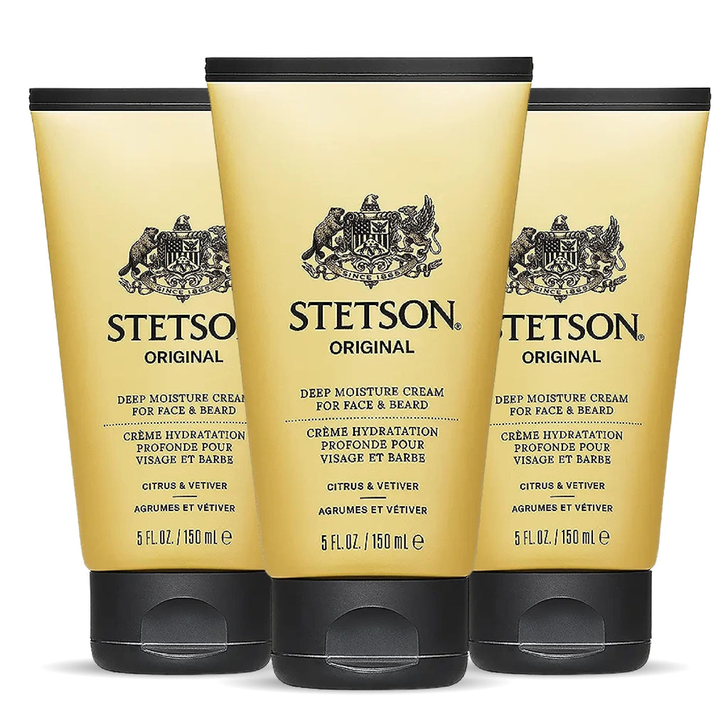 SCENT BEAUTY STETSON Deep Clean Face & Beard Wash – 3 Pack, 5oz Each, Original Scent