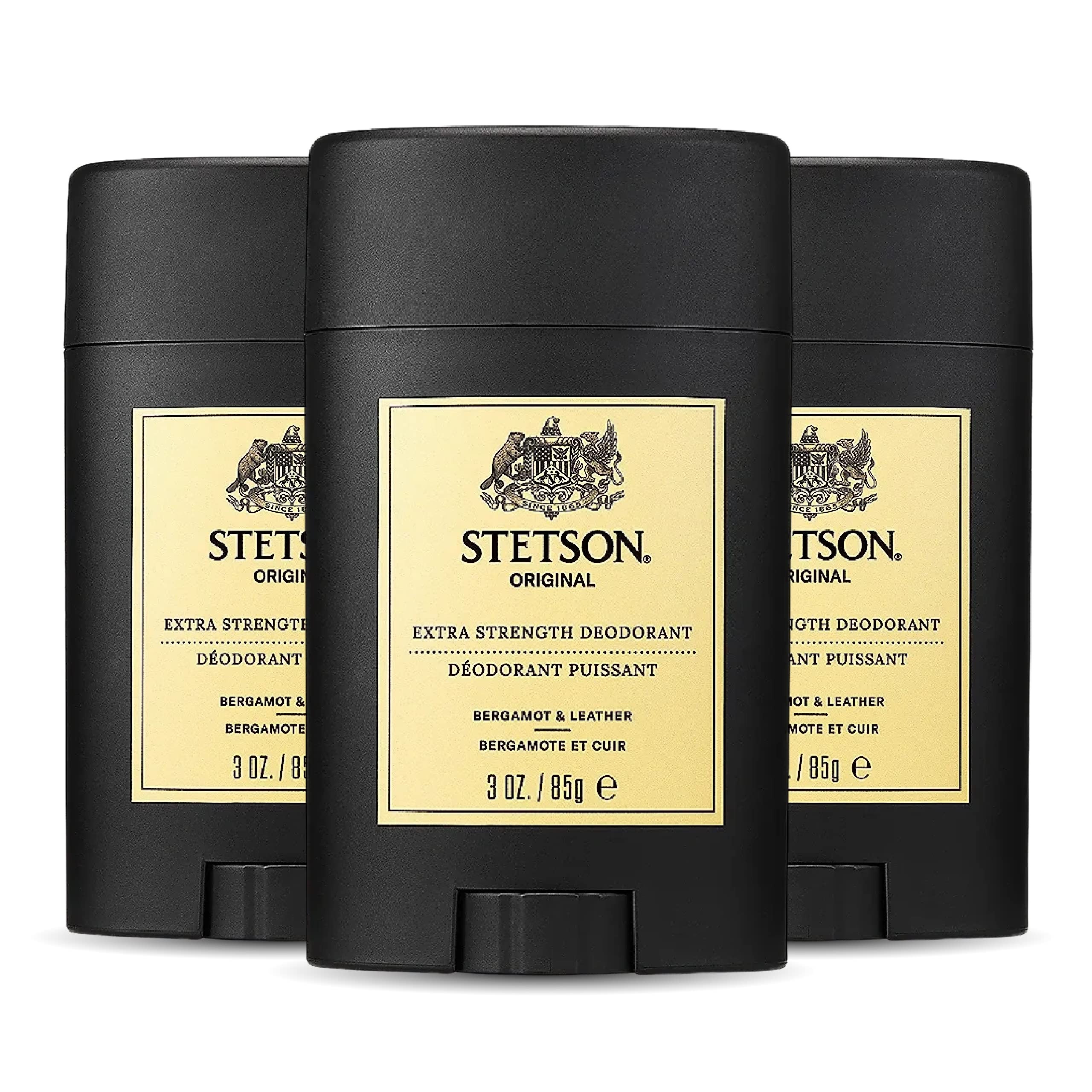 STETSON Extra Strength Gel Deodorant for Men – Original, Aluminum-Free, 3 oz, 3-Pack by SCENT BEAUTY