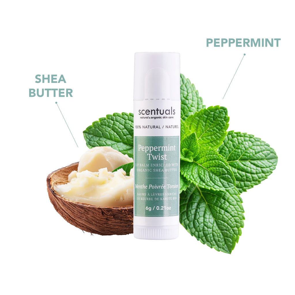 Scentuals Peppermint Twist Lip Balm Set of 3 – Hydrating
