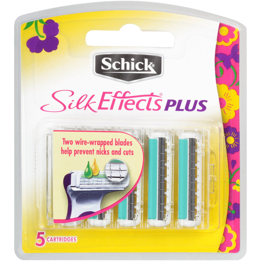 Schick Hydro Silk Effects Plus Razor Refills for Women – 5 Count