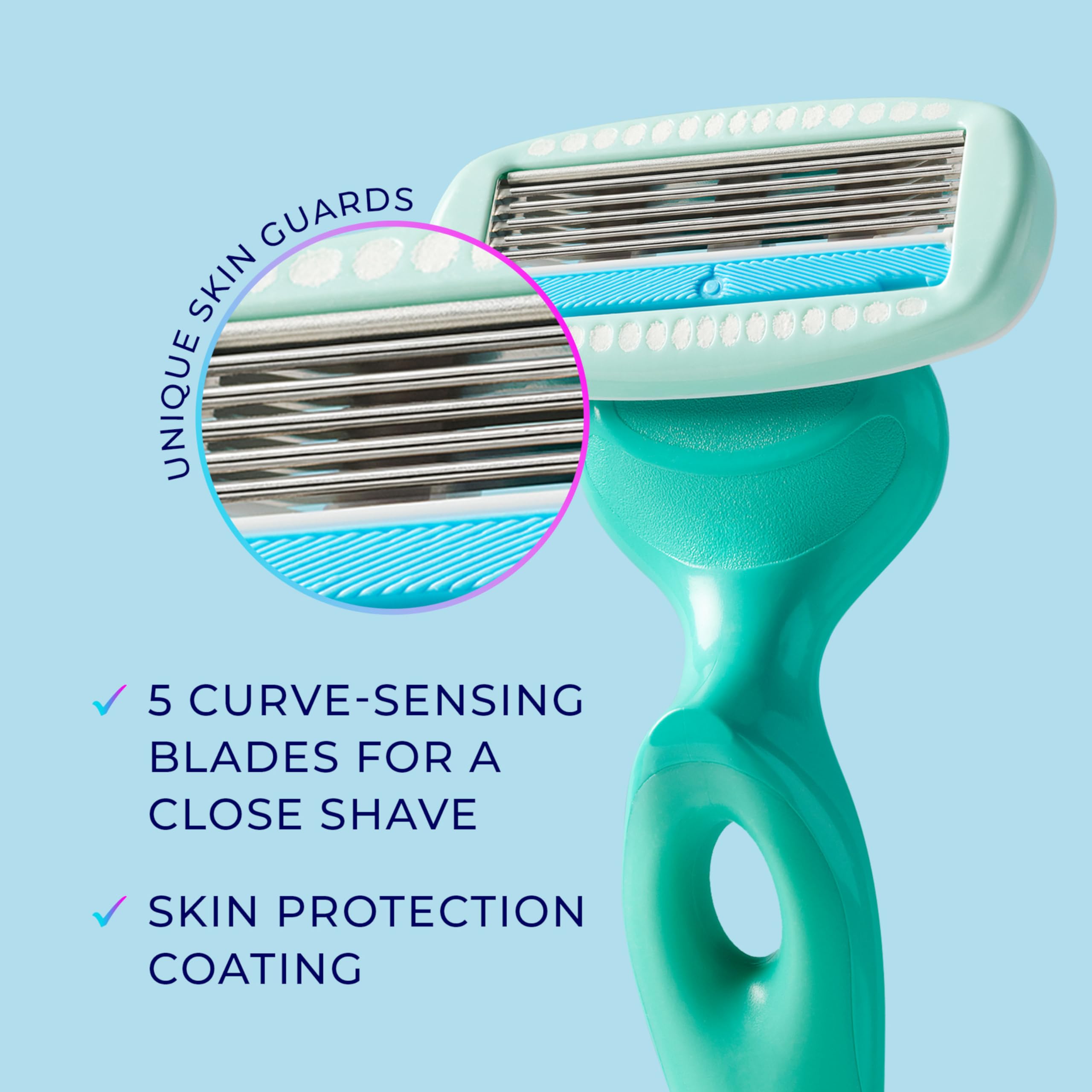 Schick Hydro Silk Sensitive Razor Refills – 4 Count | 5-Blade for Women with Sensitive Skin