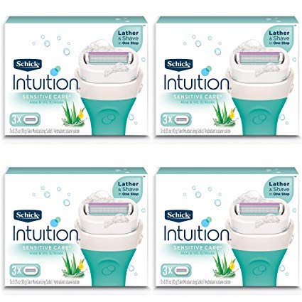 Schick Intuition Sensitive Care Razor Refills with Aloe for Women – 12 Count (Limited Edition)