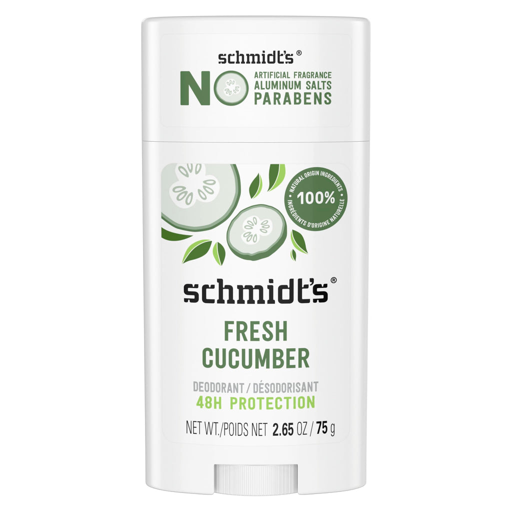 Schmidt's Aluminum-Free Fresh Cucumber Deodorant – 24h Odor Protection
