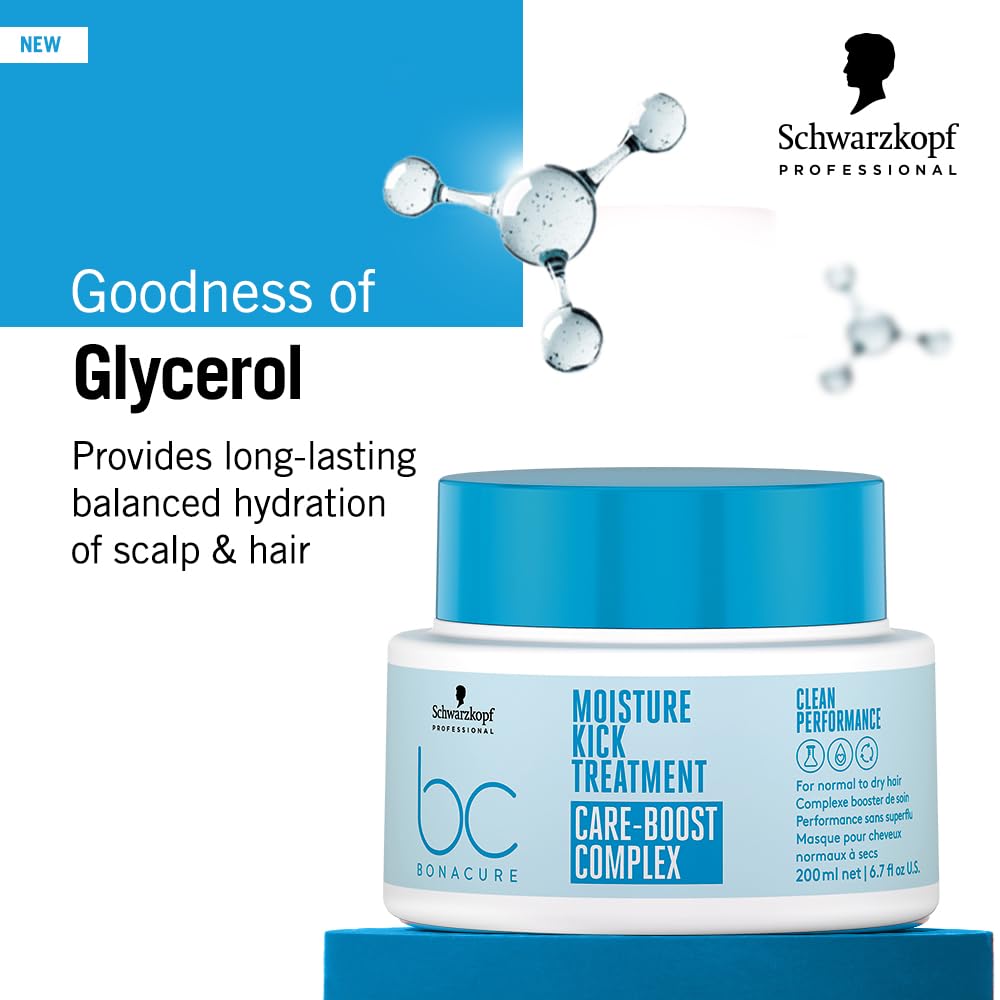 Schwarzkopf Professional BC BONACURE Hyaluronic Moisture Kick Treatment – Deep Hydration for Normal to Dry Hair (6.7 oz)